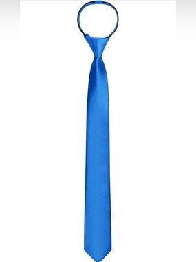 Source Unknown Bright Blue Pre-Tied Satin Neck Tie